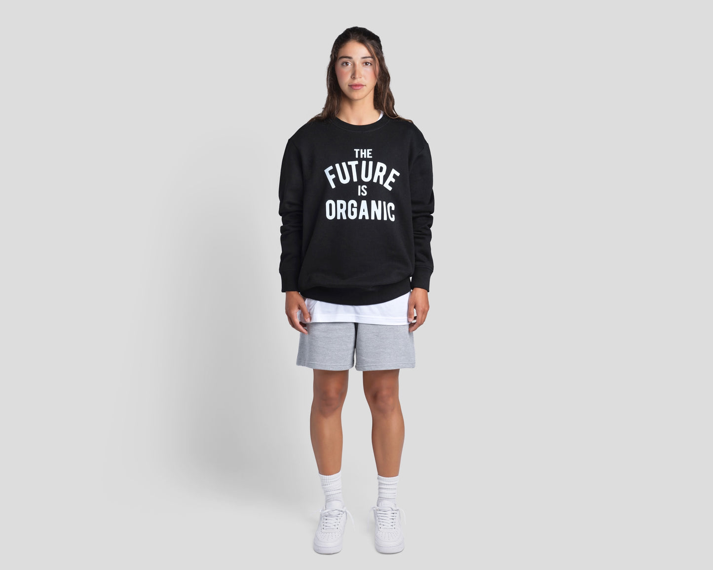The Future Is Organic Crewneck Sweatshirt - Black
