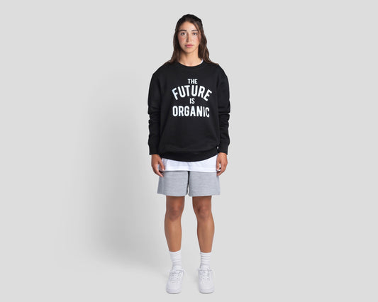 The Future Is Organic Crewneck Sweatshirt - Black